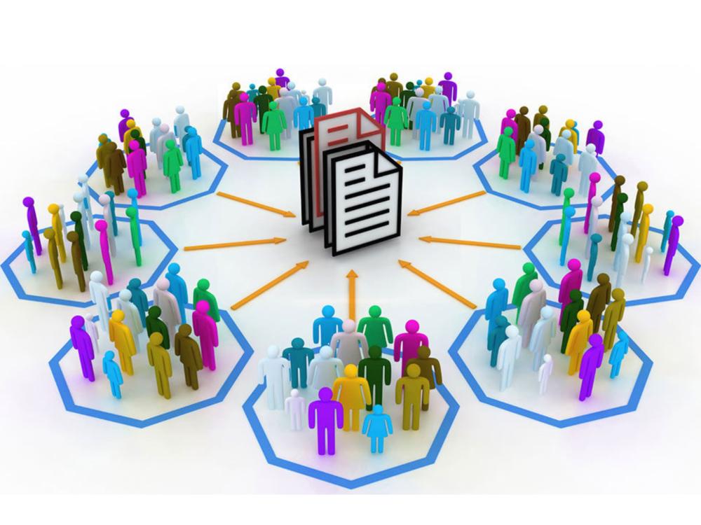 visualization of decentralized governance with interconnected communities and shared digital decision-making