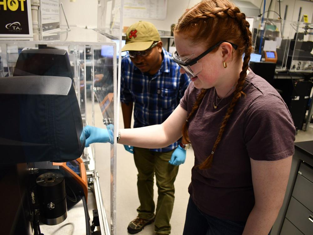 Two scientists in a lab