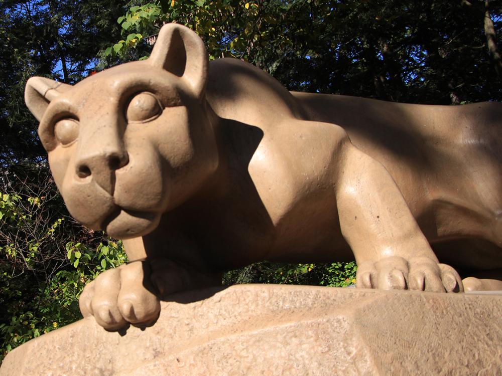A photo of the Nittany Lion shrine