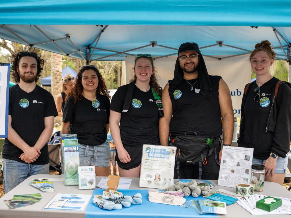 A group of students participating in the Spring Fest event.