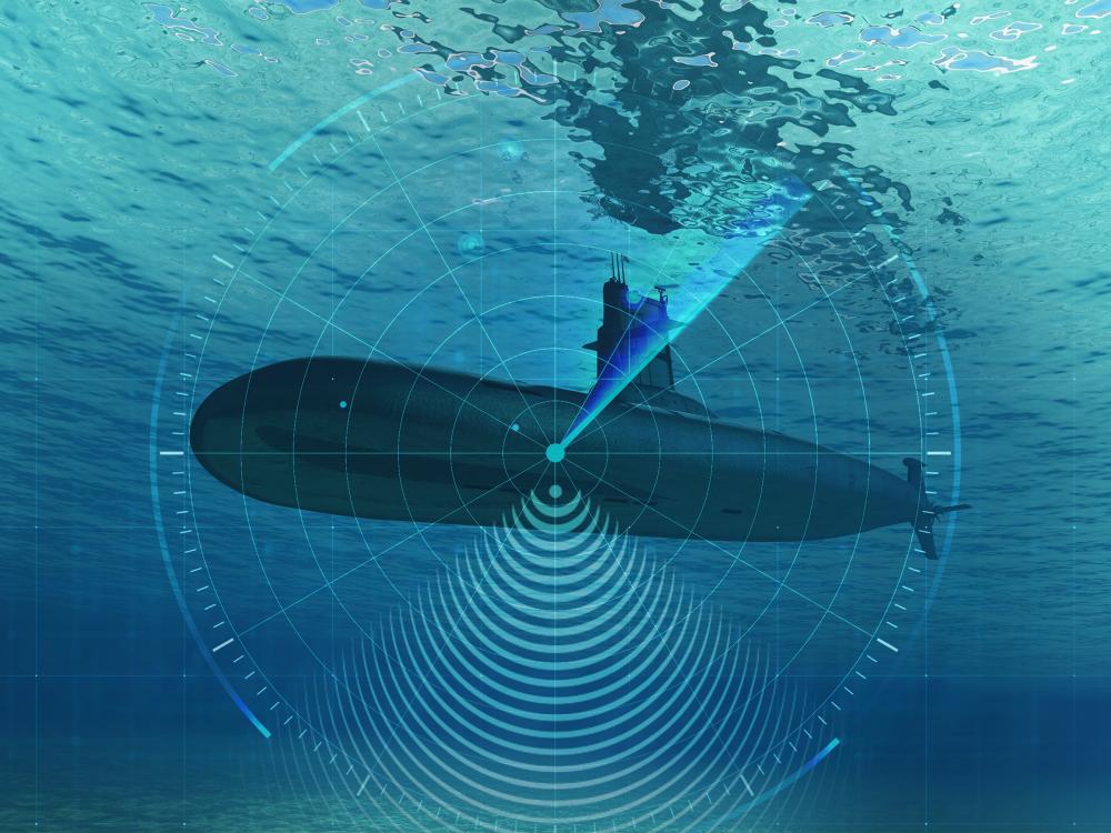Image of a submarine underwater