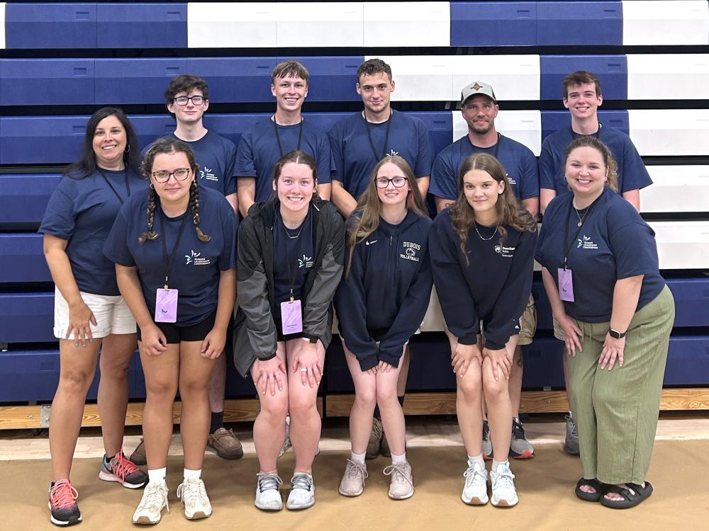 Penn State DuBois students and staff who attended the 2026 Summer Leadership Conference, held Aug. 4-6 at Penn State Berks, gather for a group photo during the conference.