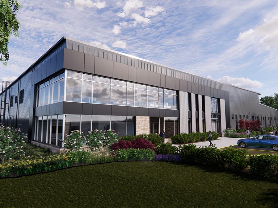 Architect's rendering of building exterior