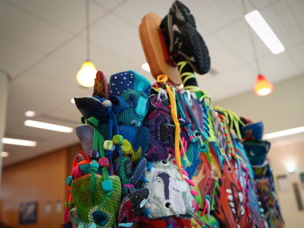 H"HAVEN," the Stomper Project statue, at University Health Services