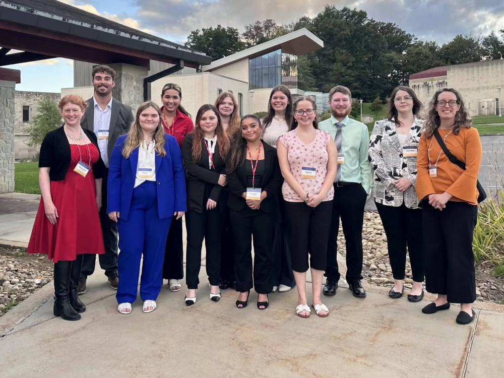 Penn State Schuylkill students and two Penn State Schuylkill faculty members