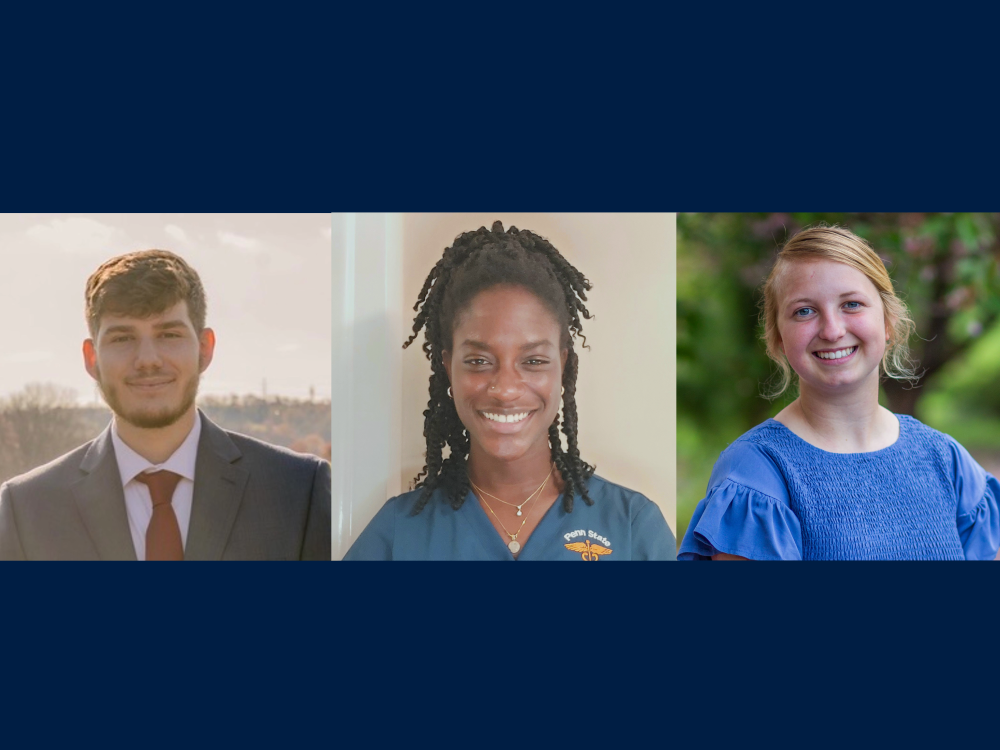 Headshots of Alexander Brooks, Jaina Nortey, and Kristen Priest against a dark blue background.