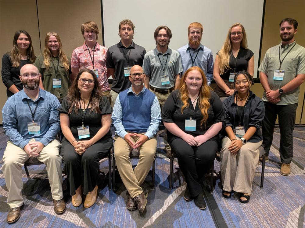 Students from Penn State DuBois and University Park join together with professors Andrew Mowen and Keely Tolley Roen at the 116th Annual Meeting of the Association of Fish and Wildlife Agencies, held Sept. 14-18 in Lancaster.