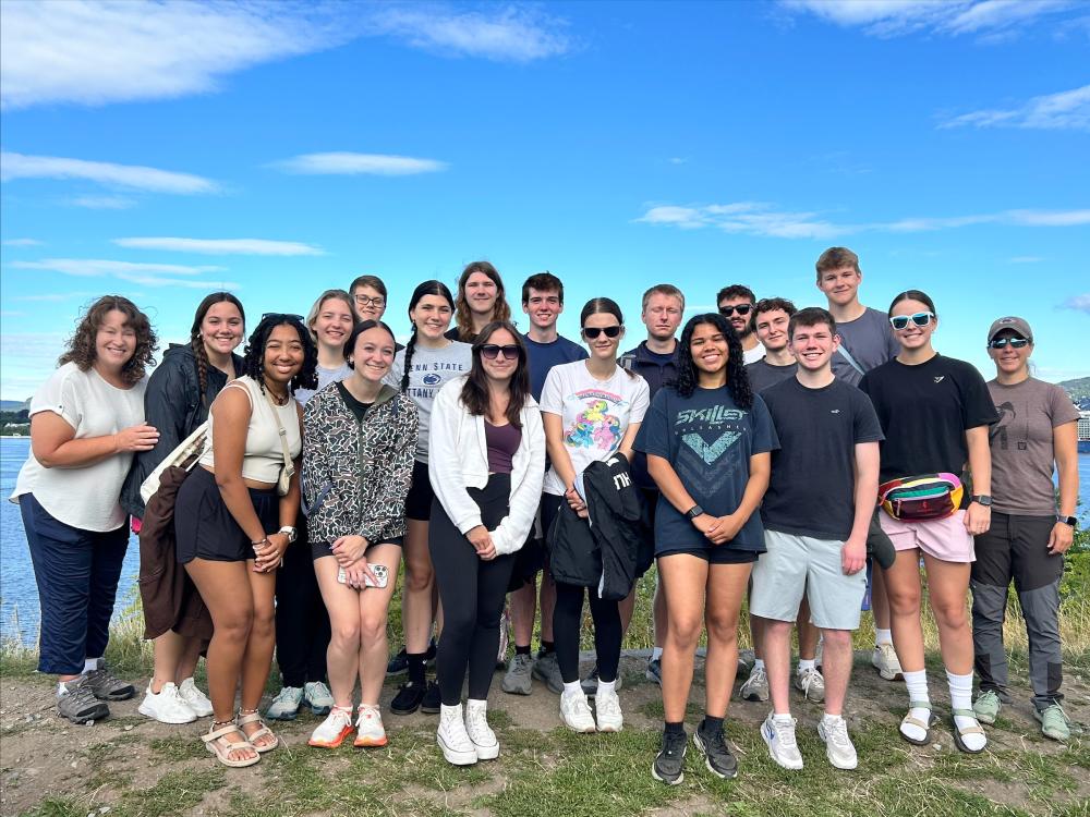 Penn State DuBois Honors Program students and trip leaders gather during their August 2026 educational journey to Denmark, Sweden and Norway, the campus’s final international Honors trip