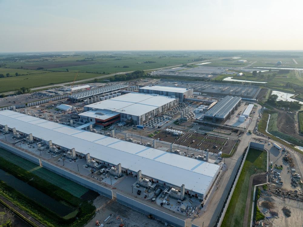 Aerial view of Microsoft's Fairwater AI data center