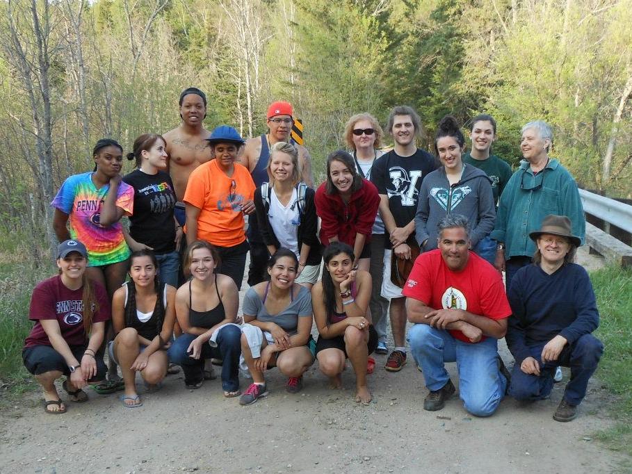 Penn State students in Ojibwe cultural engagement course