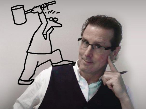 A portrait of the cartoonist Dave Blazek