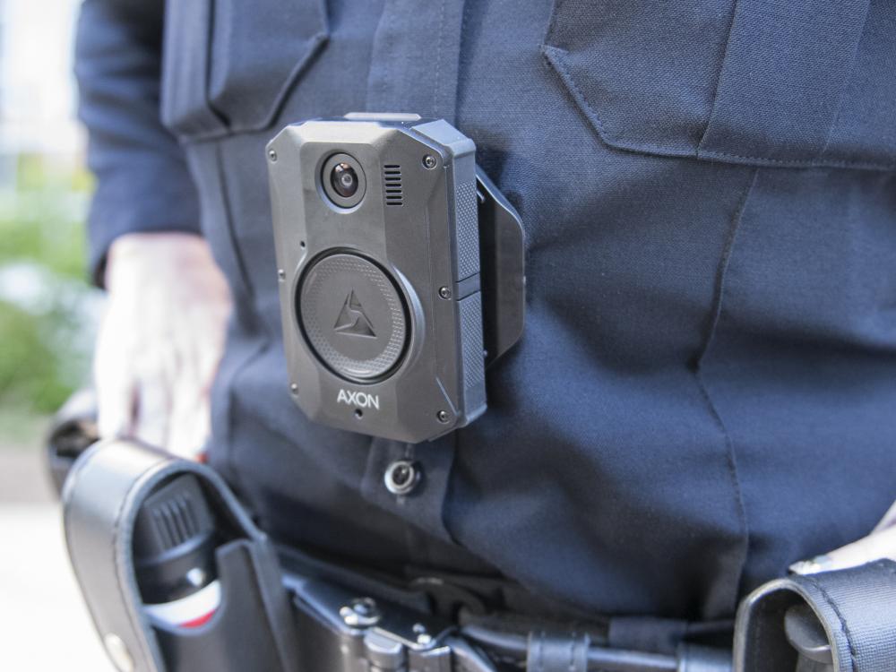 Officer uniform featuring body-worn camera