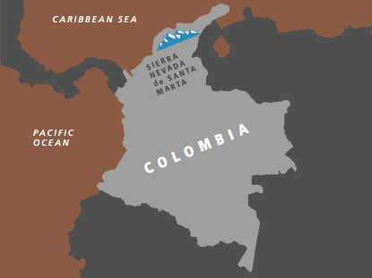 map of colombia