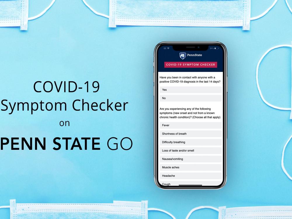 COVID-19 symptom checker now available for students in Penn State Go app    