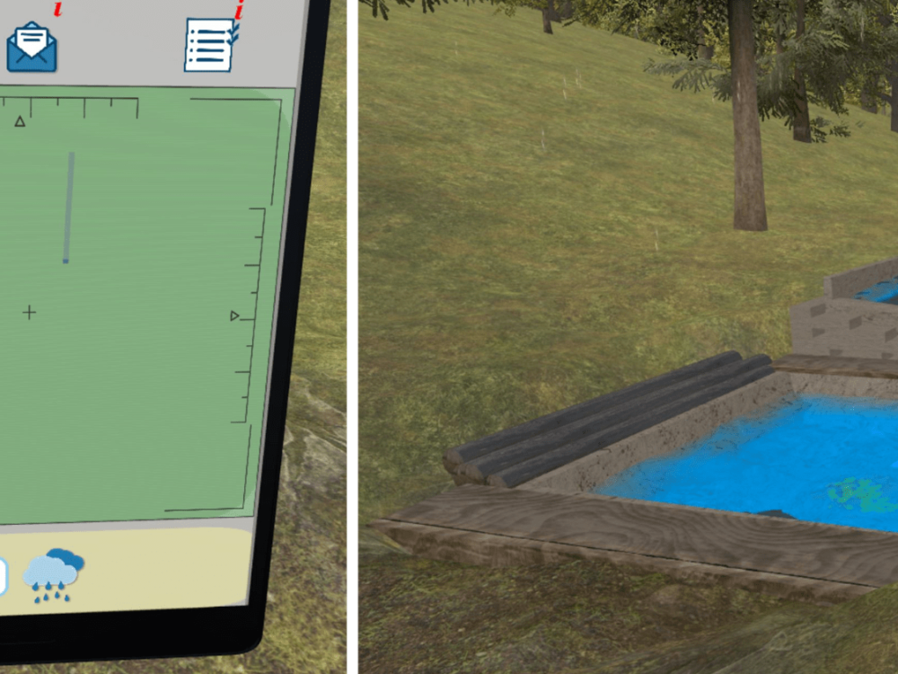 Simulation allows user to see the impact of rain above and below the ground