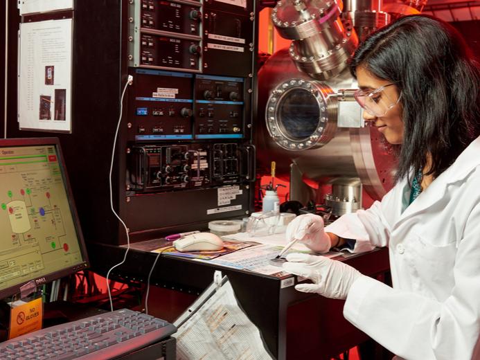 Penn State senior Ramya Gurunathan works in a lab at Lawrence Berkeley National Lab in Berkeley, California, as part of her summer research internship