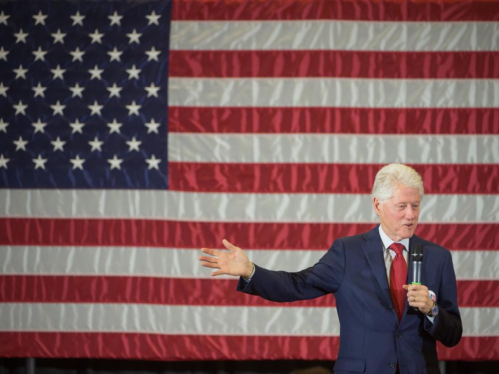 Former President Bill Clinton visited Penn State Behrend on Friday, April 8, to campaign for his wife Hillary Clinton.