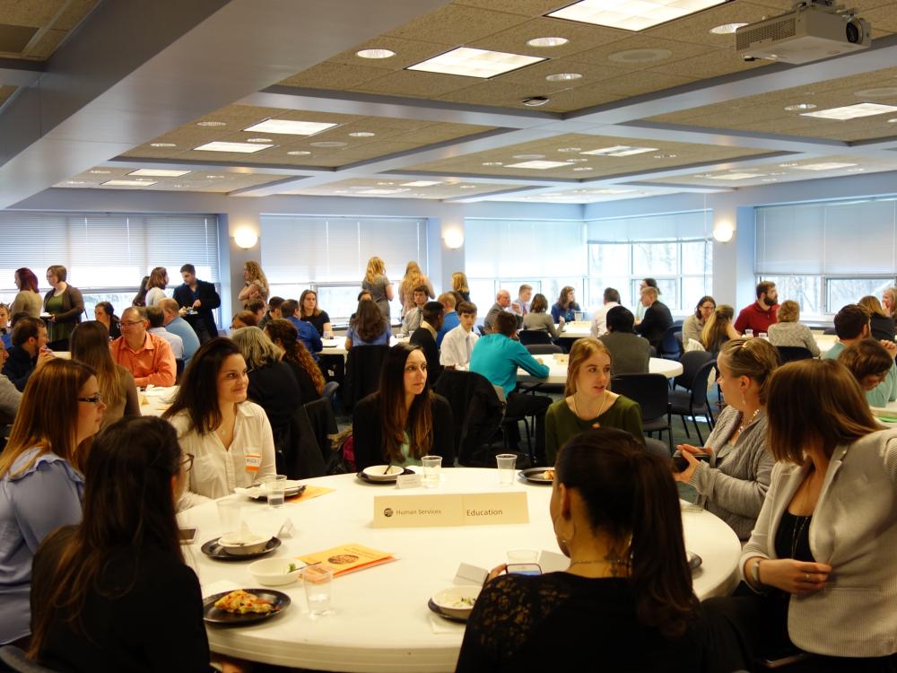 Pizza with Professionals at the 2018 Undergraduate Research and Creative Exposition at Penn State New Kensington