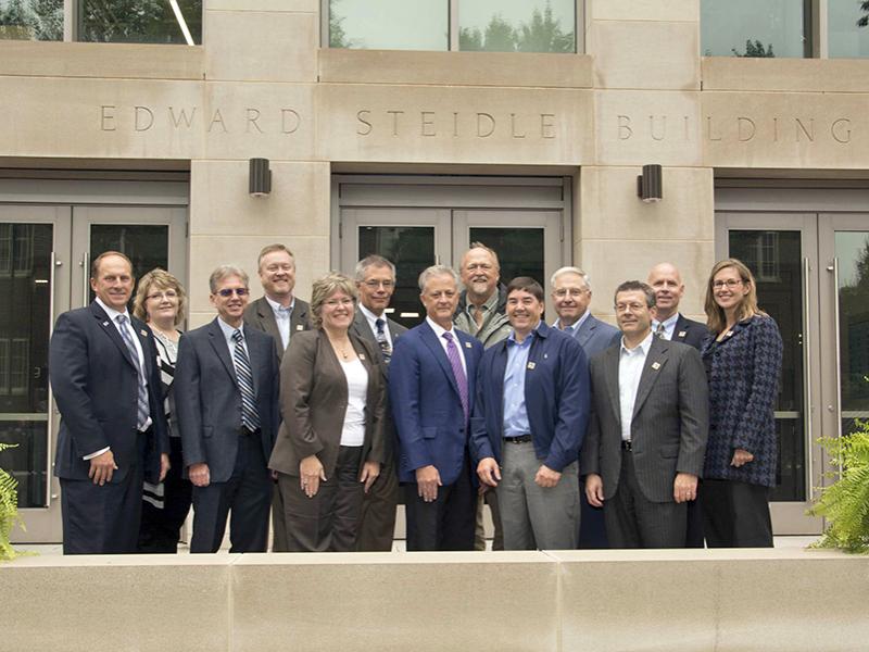 The Department of Materials Science and Engineering’s External Advisory Board attends the Steidle dedication.