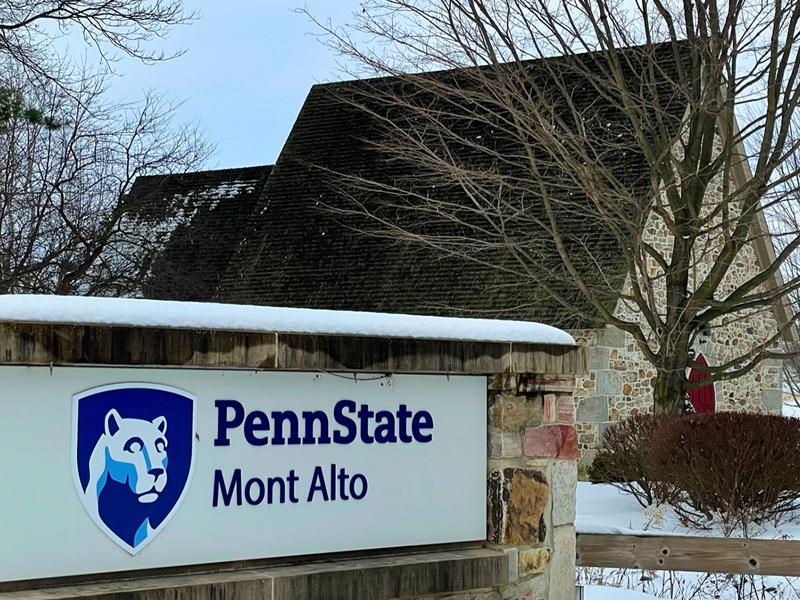 Outdoor sign "Penn State Mont Alto"