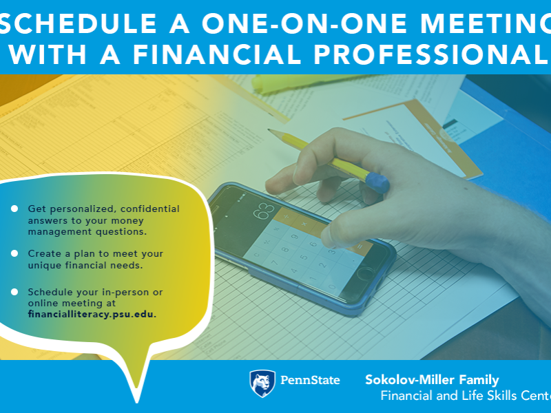 Schedule a one-on-one meeting with a financial professional