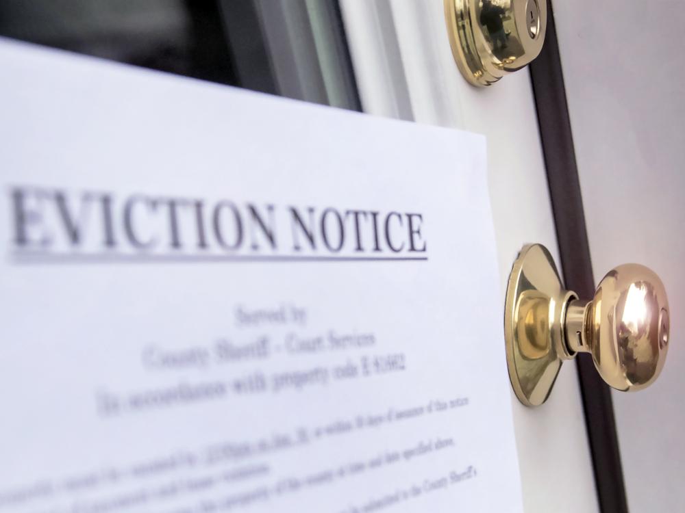 Eviction notice photoillustration