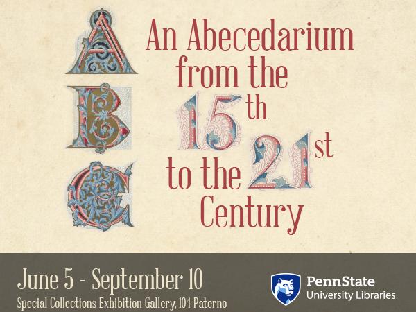 promotional graphic using the elaborately decorated letters "A","B" and "C"