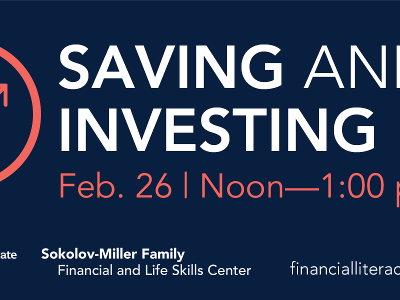 Saving and Investing Feb. 26 noon to 1 p.m.