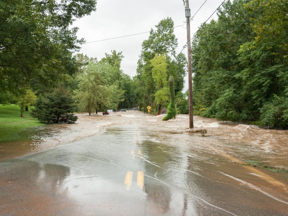 Flooding causes damage property and roadways