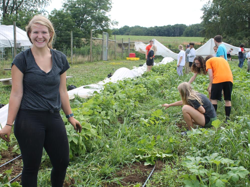 Students in field