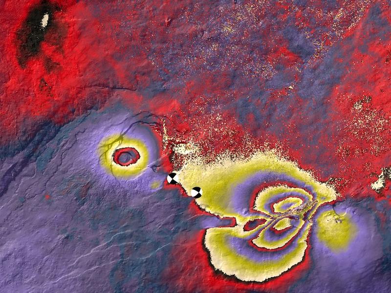 Interferogram of Kilauea volcano
