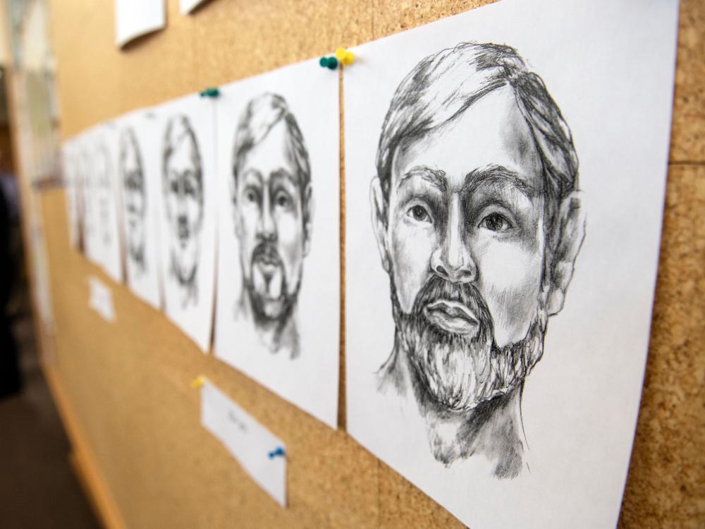 Forensic facial drawings