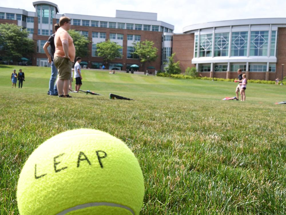 Students playing games at University Park campus