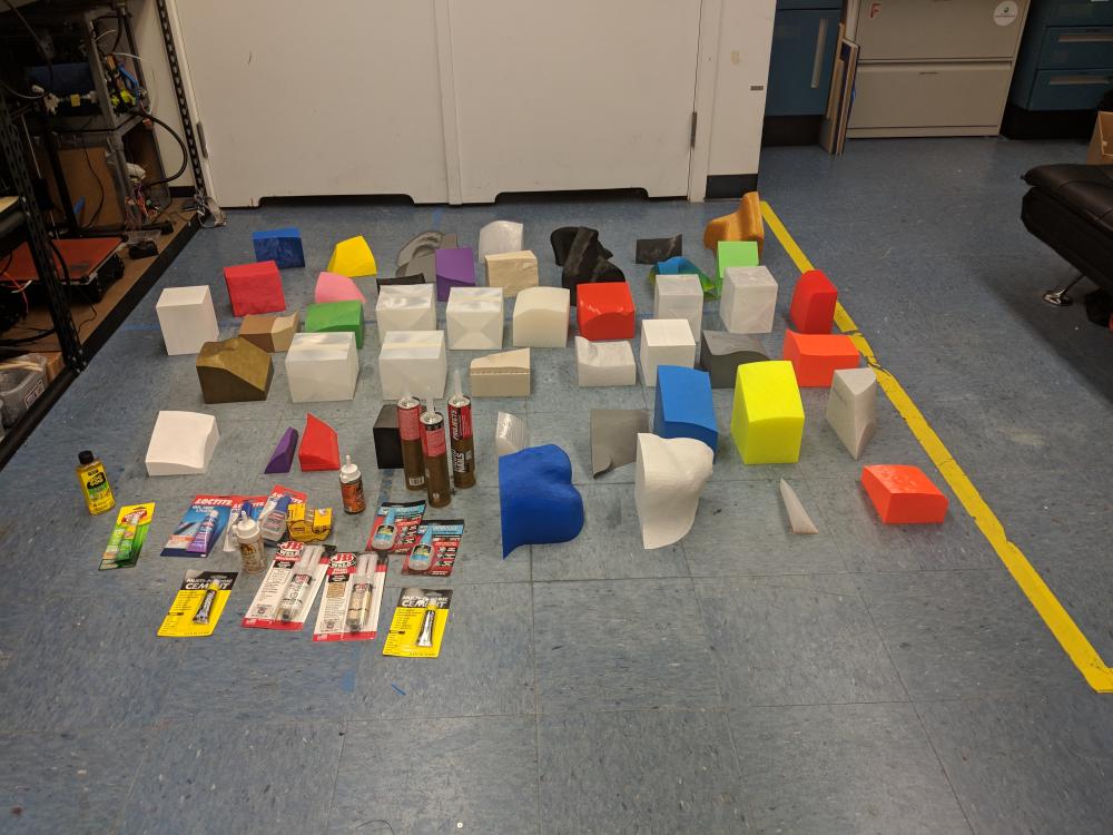 Individual plastic pieces 3D printed to create the Lion Shrine head