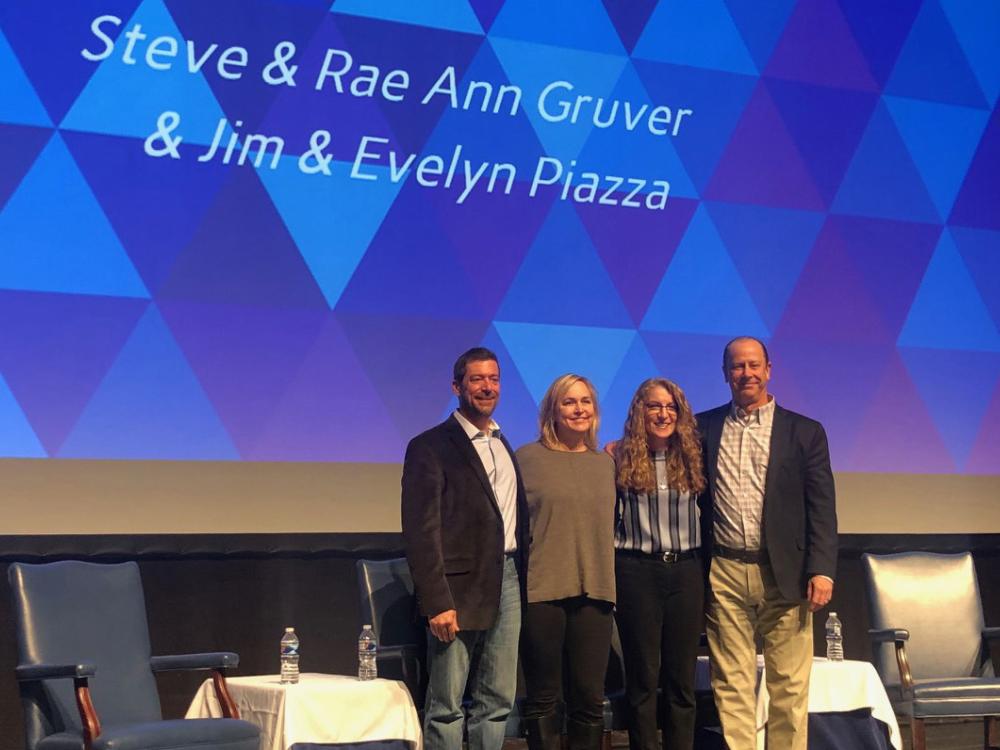 Jim and Evelyn Piazza and Stephen and Rae Ann Gruver presented "Love Mom & Dad" to about 2,500 fraternity and sorority members at Penn State's University Park campus on Nov. 17. 