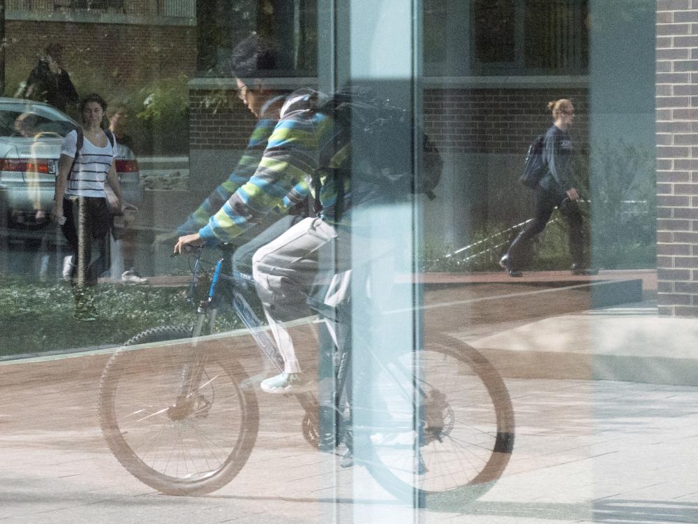 reflection of bicycle