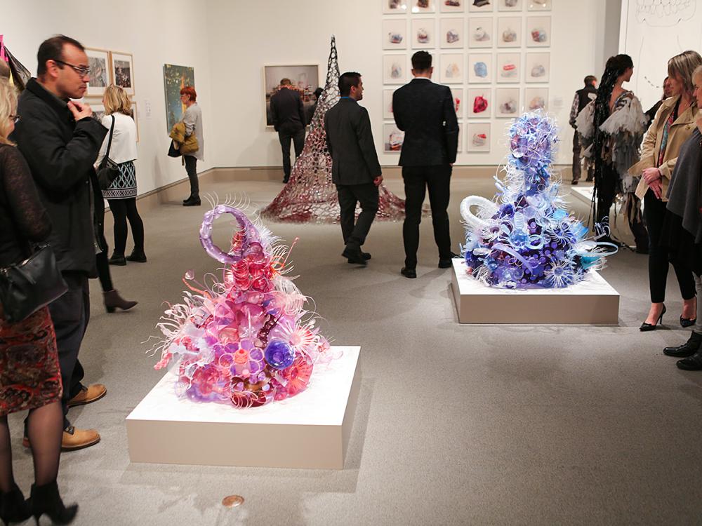 Visitors view Aurora Robson's work