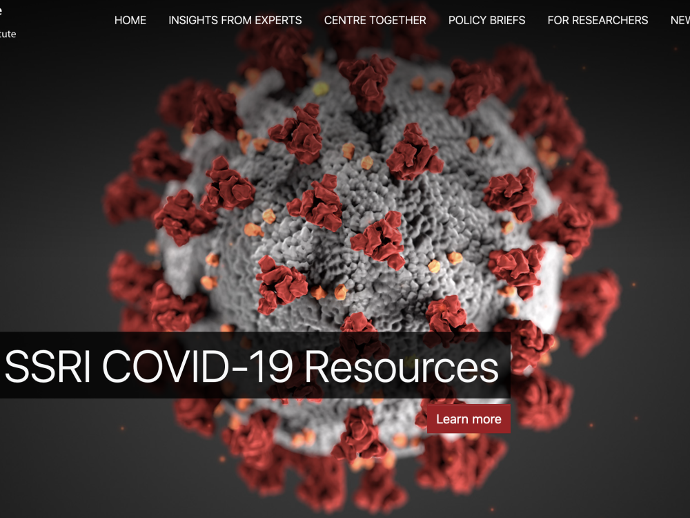 SSRI COVID-19 Website homepage