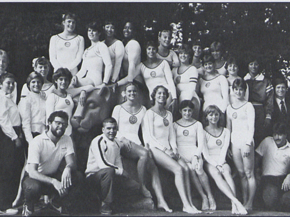 Lawrence Mattivi and women's gymnastics team 1984