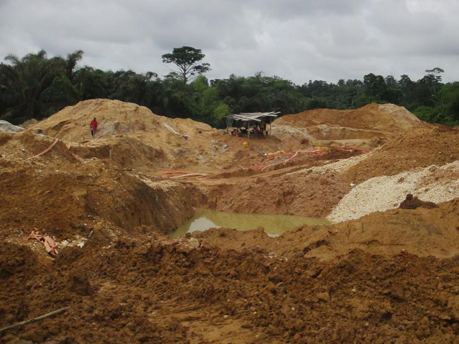 gold mining site in Ghana