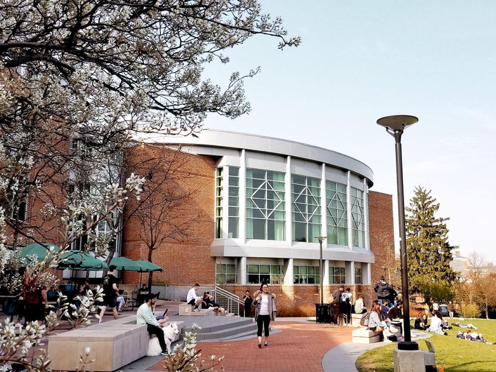 HUB on spring day