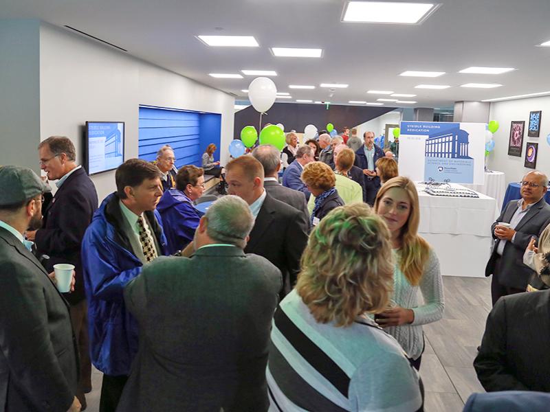 Guests socialize during the event.