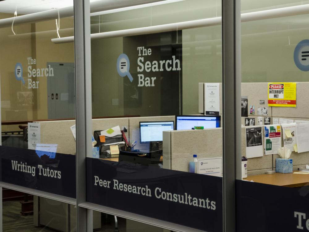 The Search Bar, Sidewater Commons, first floor Pattee Library