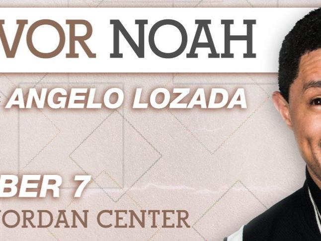 An image of Trevor Noah and information about upcoming Bryce Jordan Center show