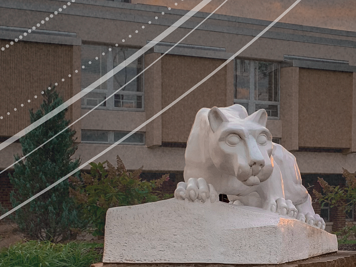 Lion shrine statue