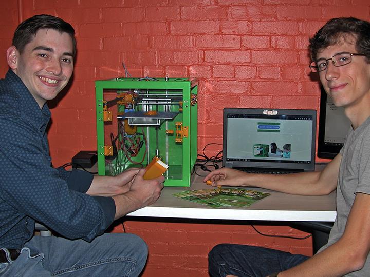 Joe Sinclair, left, at the Berks Launchbox.