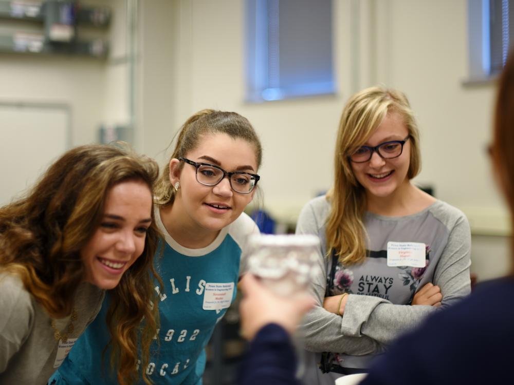 Women in Engineering Day, held Nov. 4 at Penn State Behrend, was attended by 137 area high school girls.