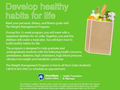 HPW offers weight management services to students with a medial need 