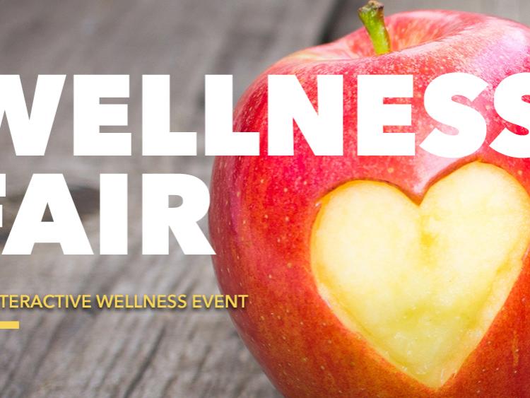 Wellness Fair (Apple with a heart-shaped bite)