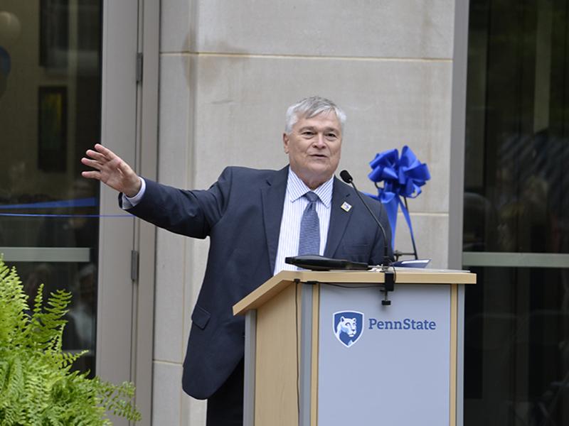 President Barron at Steidle dedication